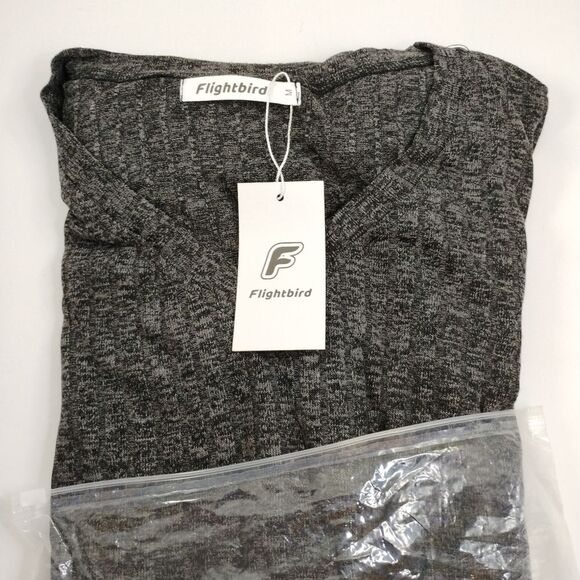 Two Piece Top and Skirt Set V-Neck Gray Ribbed Knit Sleeveless Med NWT - Picture 6 of 8